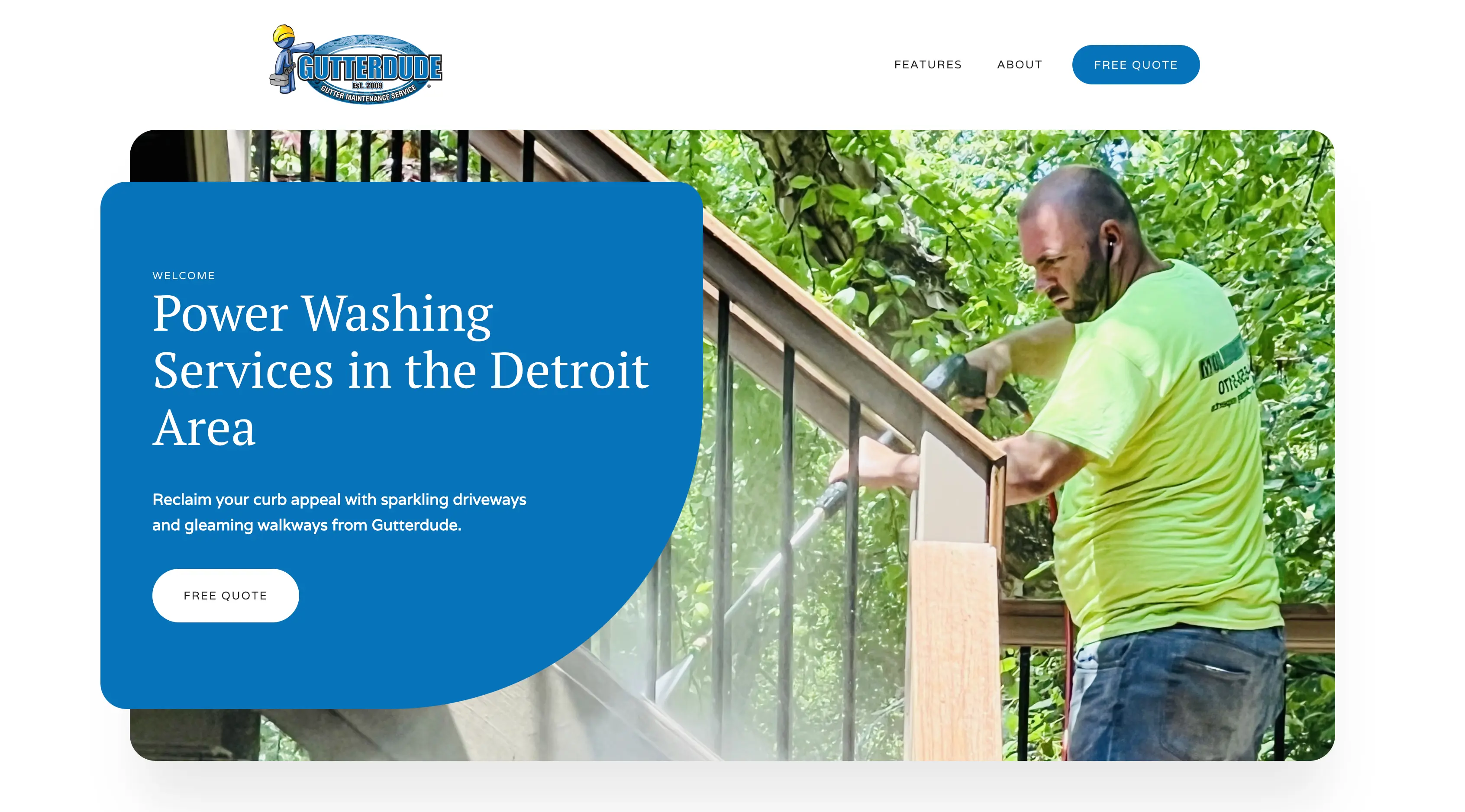 Gutter Dude Landing Page - Local Gutter Cleaning Service
