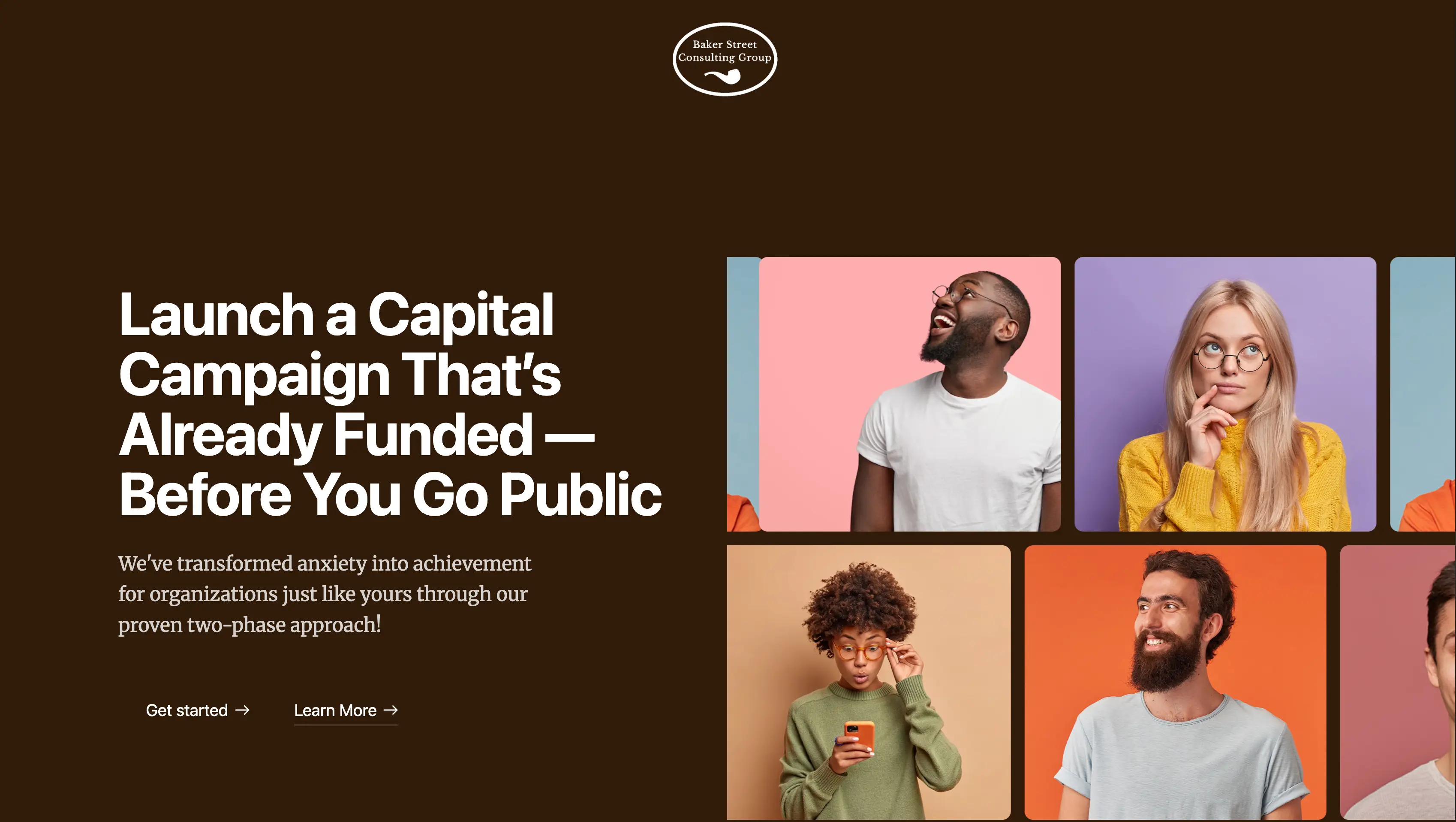 Bakerstreet Capital Campaigns - Non-Profit Fundraising Landing Page